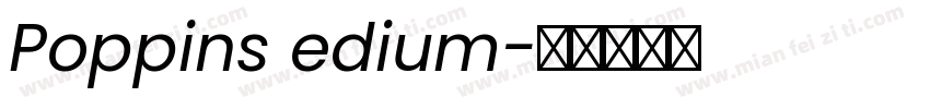 Poppins edium字体转换